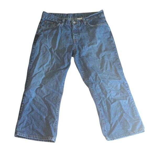 VINTAGE Lucky Brand Dungarees Crop Jeans 10/30 Y2K Bootcut Made in USA Montesano - Picture 1 of 5